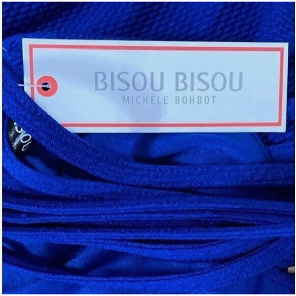 Bisou Bisou Womens Blue Solid Sleeveless Bodycon Dress Cocktail Size 6 NWT - Picture 5 of 6